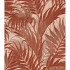 Dutch Wallcoverings - Grace Tropical palm leaf orange/beige - GR322107