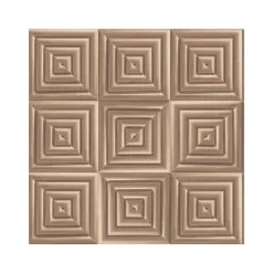 Dutch Wallcoverings - Hexagone 3D vierkant koper - 0,53x10,05m