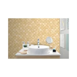 Dutch Wallcoverings - Hexagone ruit beige/glitter - 0,53x10,05m