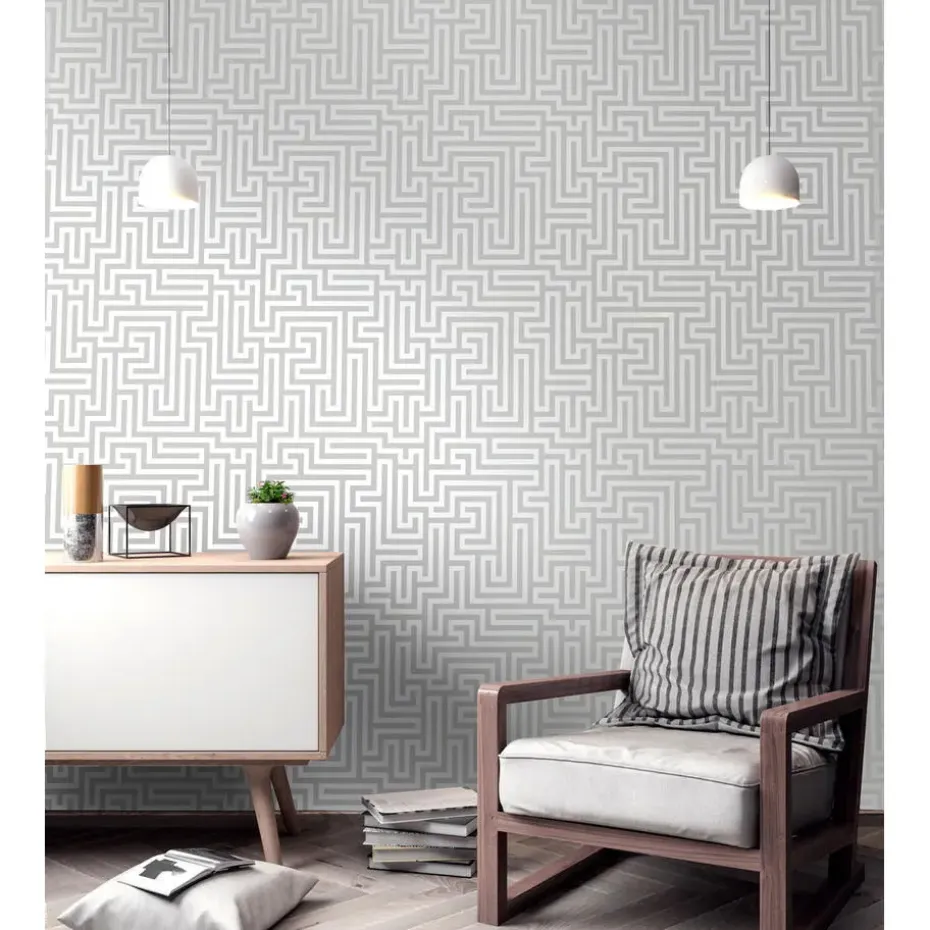 Dutch Wallcoverings - Indulgence Maze grey - 0,53x10,05m