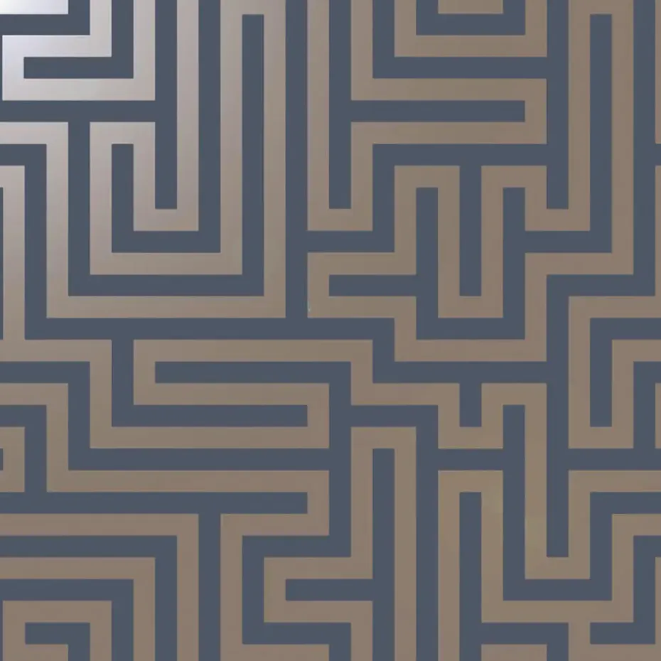 Dutch Wallcoverings - Indulgence Maze navy - 0,53x10,05m