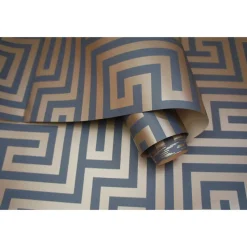Dutch Wallcoverings - Indulgence Maze navy - 0,53x10,05m