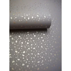 Dutch Wallcoverings - Indulgence Terrazzo grey/rose/gold -0,53x10,05m