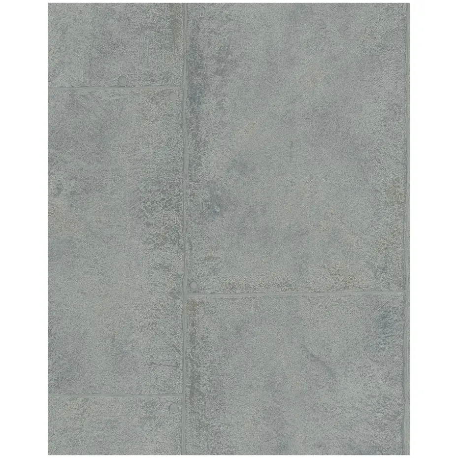 Dutch Wallcoverings - Loft blokken zilvergrijs - 0,53x10,05m