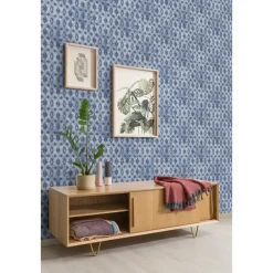 Dutch Wallcoverings - Myriad Meridian blauw - 0,53x10,05m