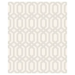 Dutch Wallcoverings - Myriad Kerala Trellis wit/zilver - 0,53x10,05m