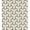 Dutch Wallcoverings - Onyx dessin wit/zwart/beige - 0,53x10,05m