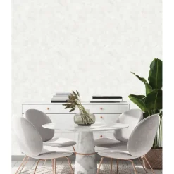 Dutch Wallcoverings - Palma uni wit - 0,53x10,05m