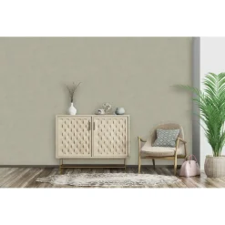 Dutch Wallcoverings - Palma uni donkerbeige - 0,53x10,05m