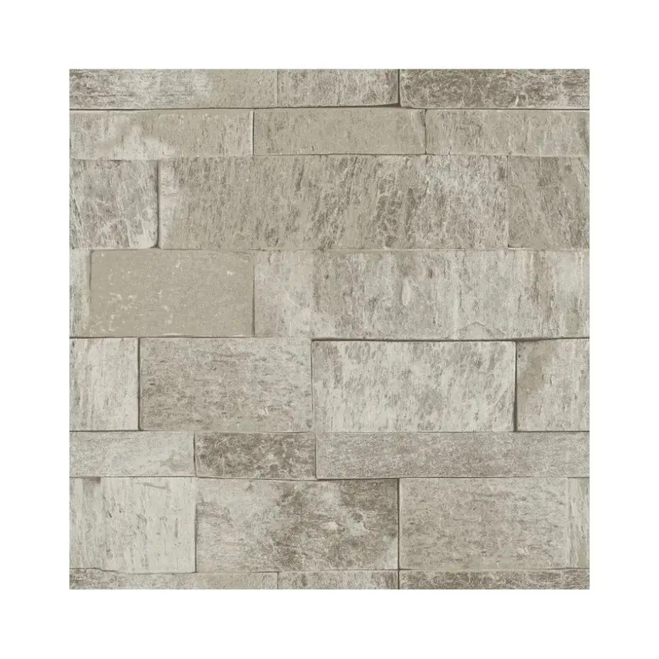 Dutch Wallcoverings - Palma steen lichtbeige - 0,53x10,05m