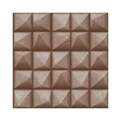 Dutch Wallcoverings - Reflets 3D vierkant koper - 0,53x10,05m