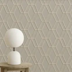 Dutch Wallcoverings - Wallstitch hexagonal grey - 0,53x10,05m