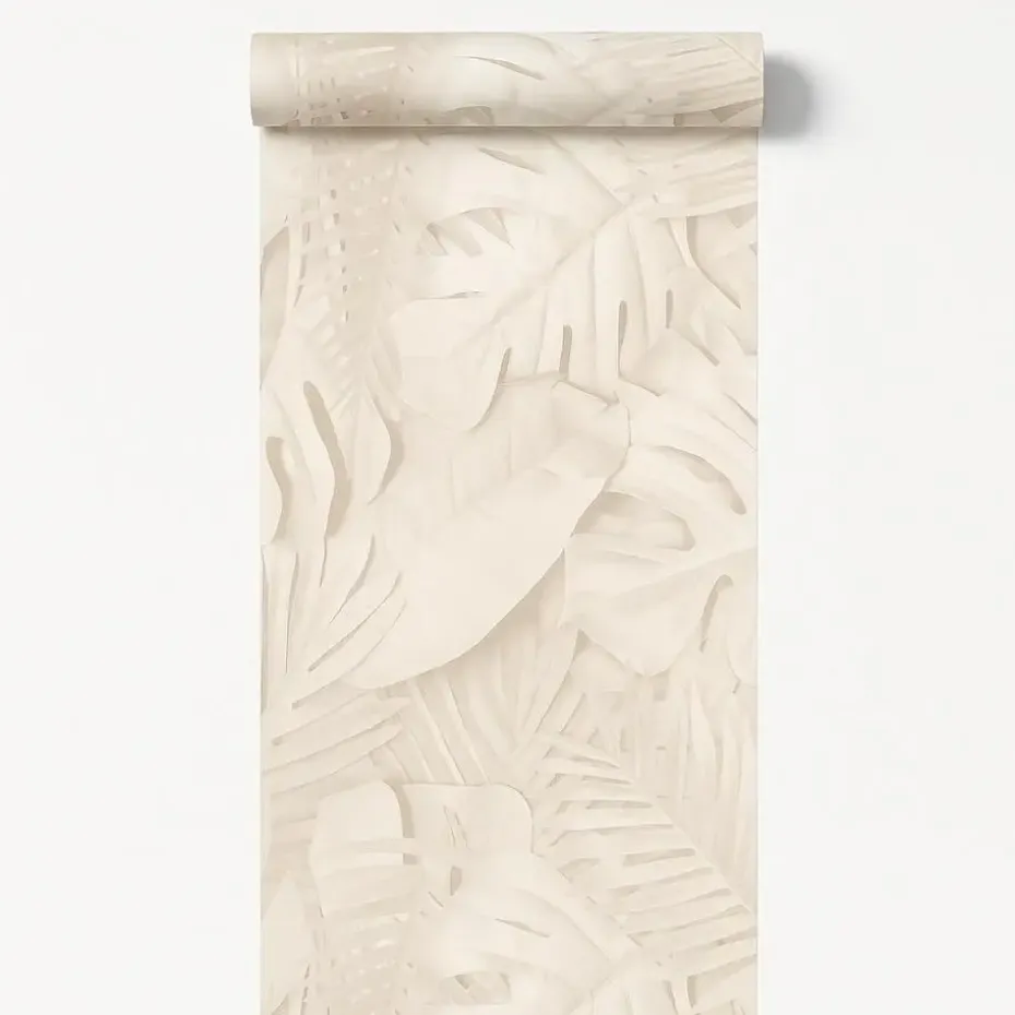 Dutch Wallcoverings Vliesbehang Artifice palmbladeren - beige - 10,05m x 53cm