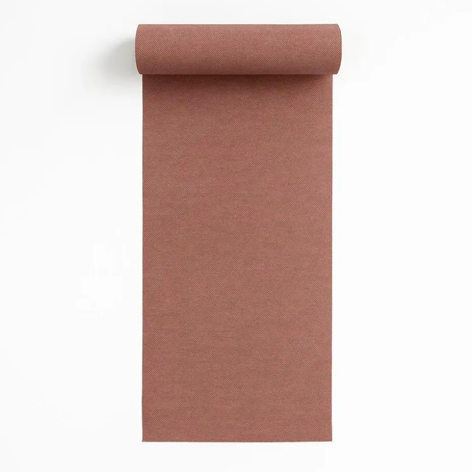 Dutch Wallcoverings Vliesbehang Linen & Textures uni - rood - 10,05m x 53cm