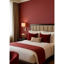 Dutch Wallcoverings Vliesbehang Linen & Textures uni - rood - 10,05m x 53cm