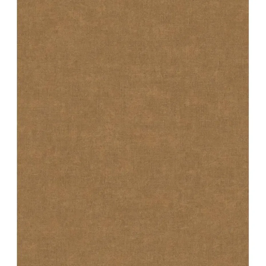Dutch Wallcoverings Vliesbehang Linen & Textures uni - browngold - 10,05m x 53cm