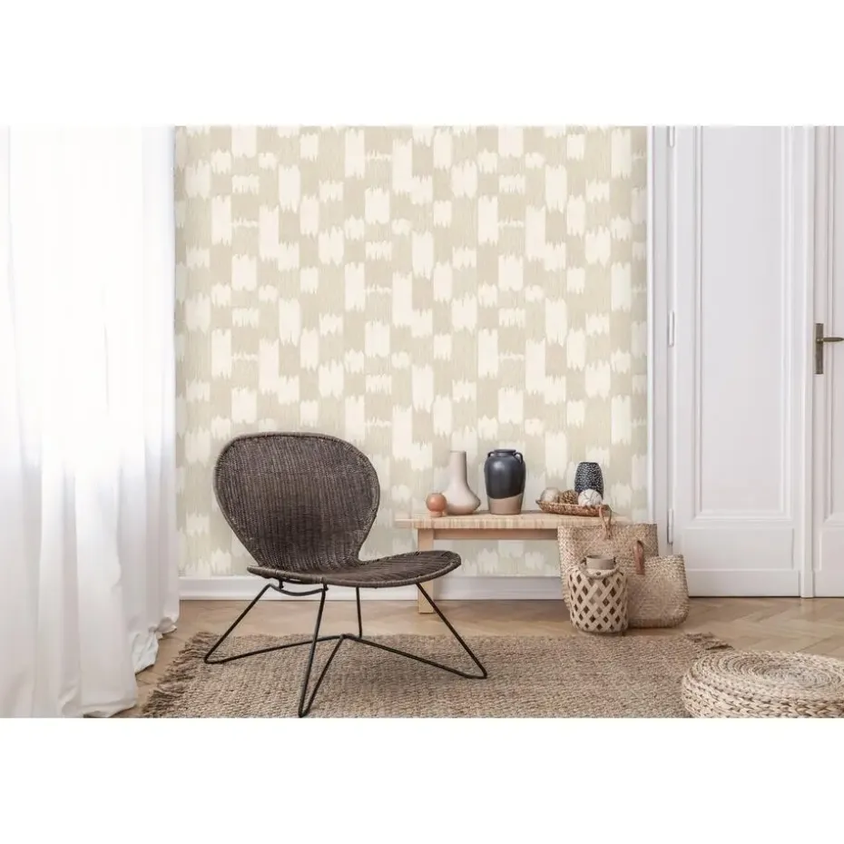 Dutch Wallcoverings Vliesbehang Renaissance textured loom - beige - 10m x 53cm