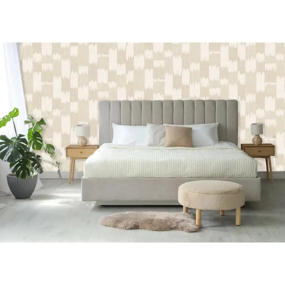 Dutch Wallcoverings Vliesbehang Renaissance textured loom - beige - 10m x 53cm