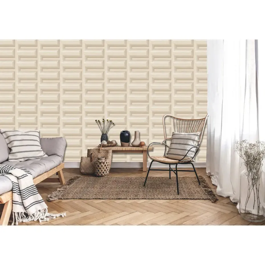 Dutch Wallcoverings Vliesbehang Renaissance Grecian key - beige - 10,05m x 53cm