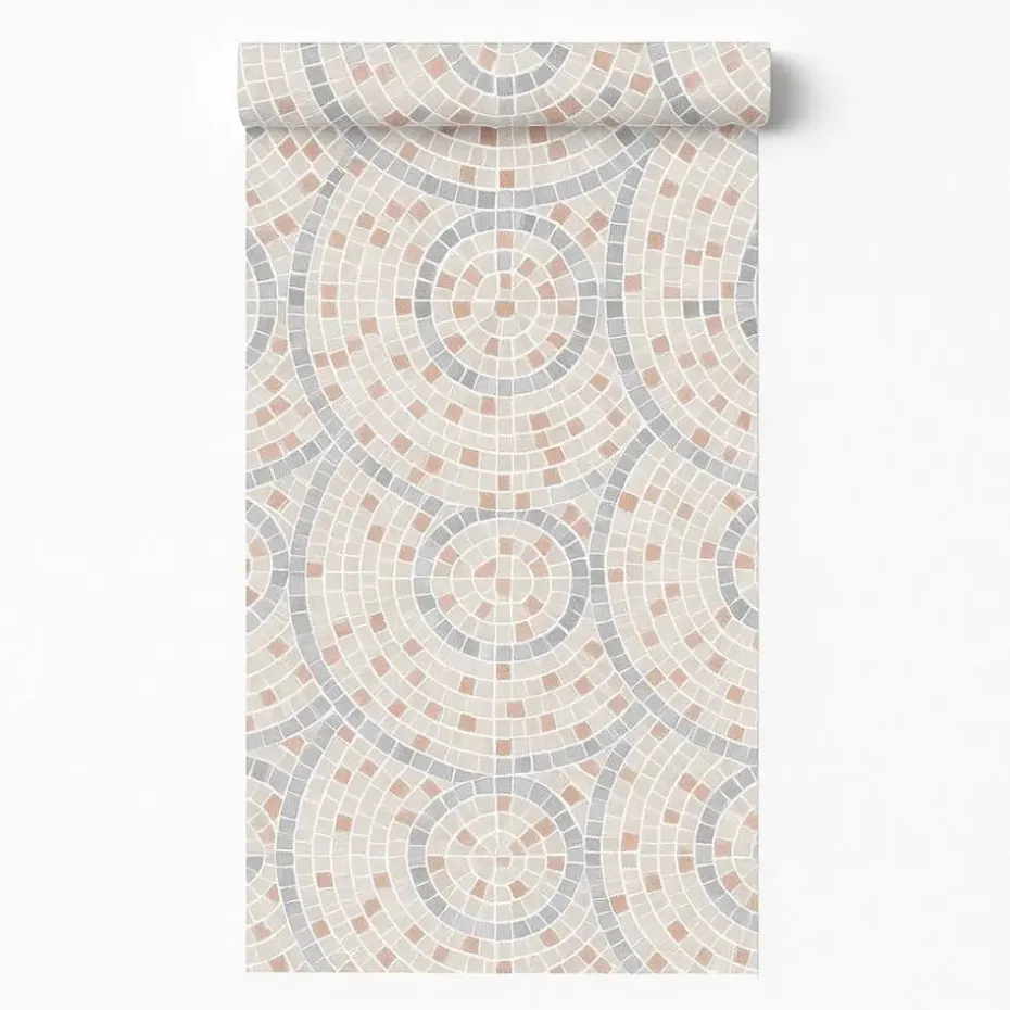 Dutch Wallcoverings Vliesbehang Artifice mozaïc tegel - beige/terra - 10m x 53cm