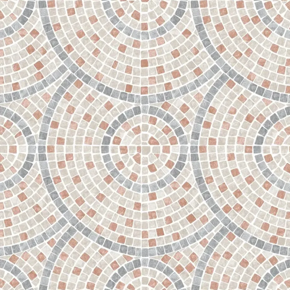 Dutch Wallcoverings Vliesbehang Artifice mozaïc tegel - beige/terra - 10m x 53cm