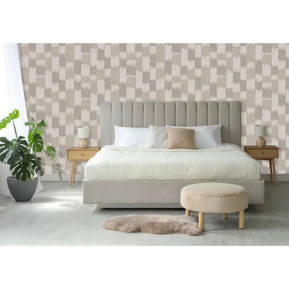 Dutch Wallcoverings Vliesbehang Renaissance textured loom - beige - 10m x 53cm