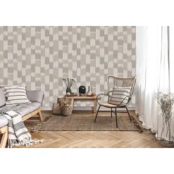 Dutch Wallcoverings Vliesbehang Renaissance textured loom - beige - 10m x 53cm