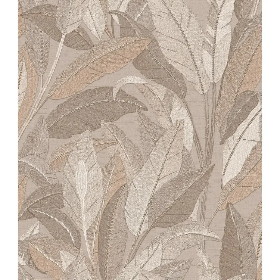 Dutch Wallcoverings Vliesbehang Renaissance leaves - taupe - 10,05m x 53cm