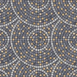 Dutch Wallcoverings Vliesbehang Artifice mozaïc tegel - grijs/oker - 10m x 53cm