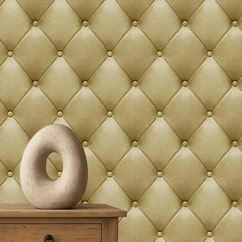 Dutch Wallcoverings Vliesbehang Artifice kapiton - oker - 10,05m x 53cm