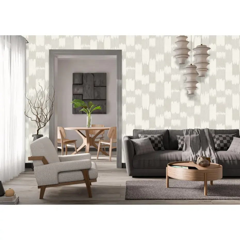 Dutch Wallcoverings Vliesbehang Renaissance textured loom - grijs - 10m x 53cm