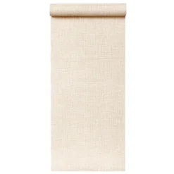 Dutch Wallcoverings Vliesbehang Fabric Touch weave - crème - 10,05m x 53cm