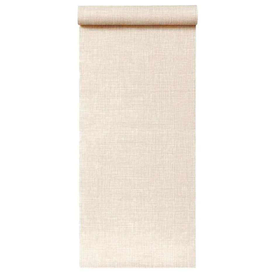 Dutch Wallcoverings Vliesbehang Fabric Touch weave - crème - 10,05m x 53cm
