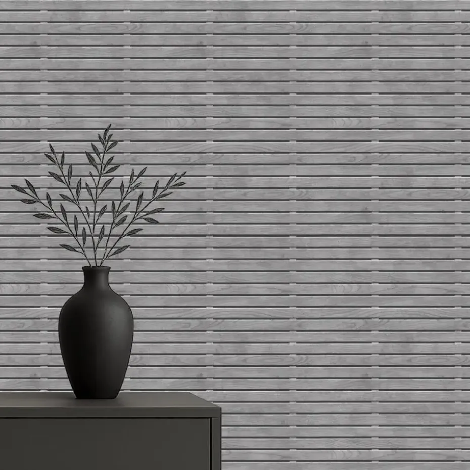 Dutch Wallcoverings Vliesbehang Artifice planken - zwart - 10,05m x 53cm