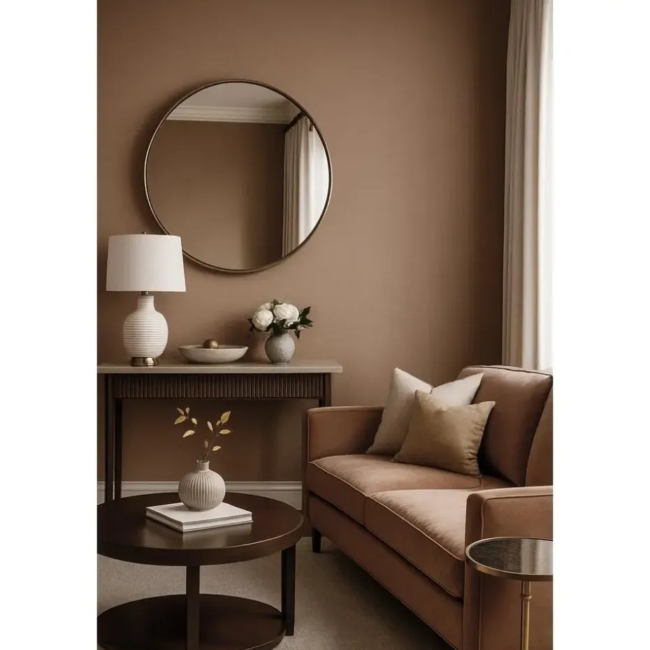 Dutch Wallcoverings Vliesbehang Linen & Textures uni - terracotta - 10m x 53cm