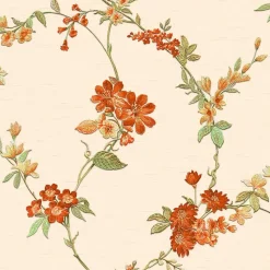Dutch Wallcoverings Vliesbehang Fabric Touch flower - rood - 10,05m x 53cm