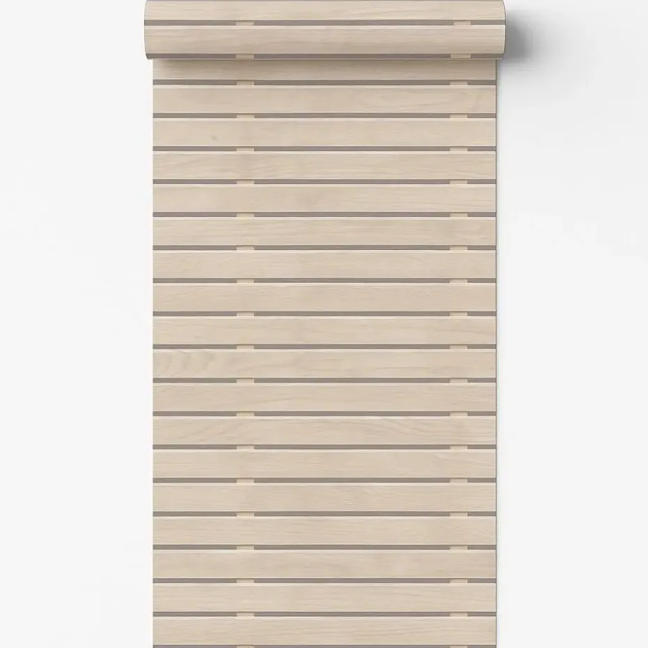 Dutch Wallcoverings Vliesbehang Artifice planken - beige - 10,05m x 53cm