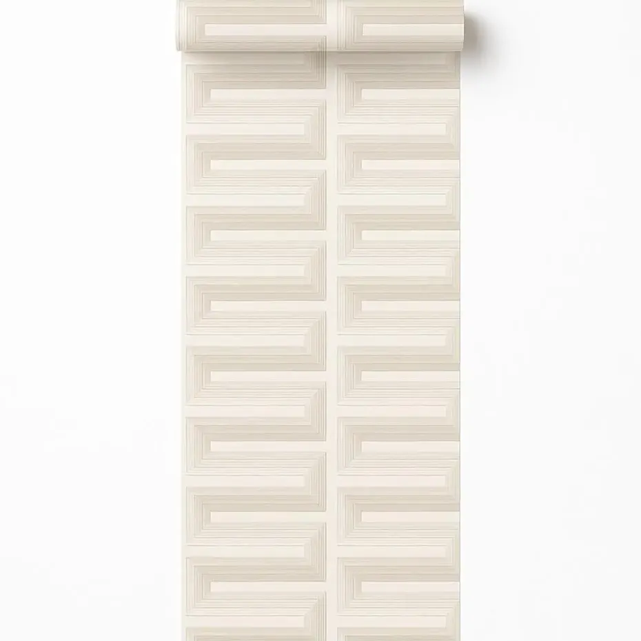 Dutch Wallcoverings Vliesbehang Renaissance Grecian key - crème - 10,05m x 53cm