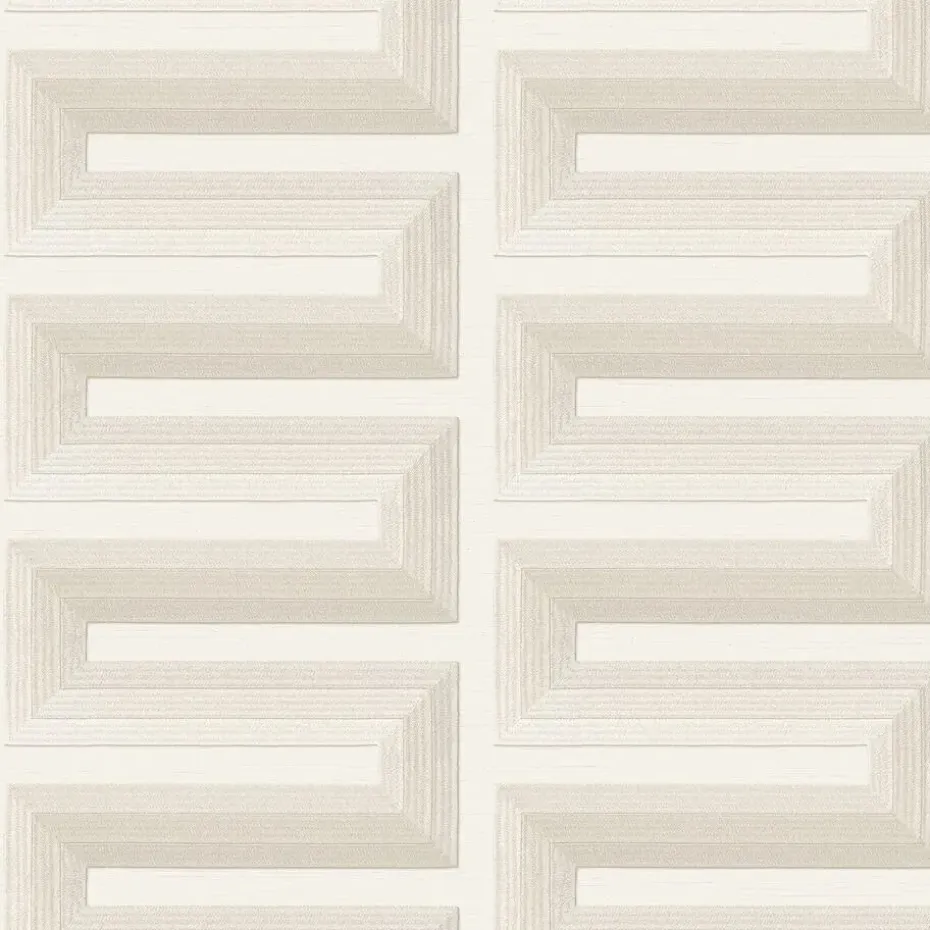 Dutch Wallcoverings Vliesbehang Renaissance Grecian key - crème - 10,05m x 53cm