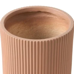 EANTIO - Bloempot - 37 x 37 x 56 cm - Bruin - Kleivezels