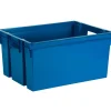 EDA Opbergkrat 50L - blauw - kunststof - 56x41x29cm - stapelbaar