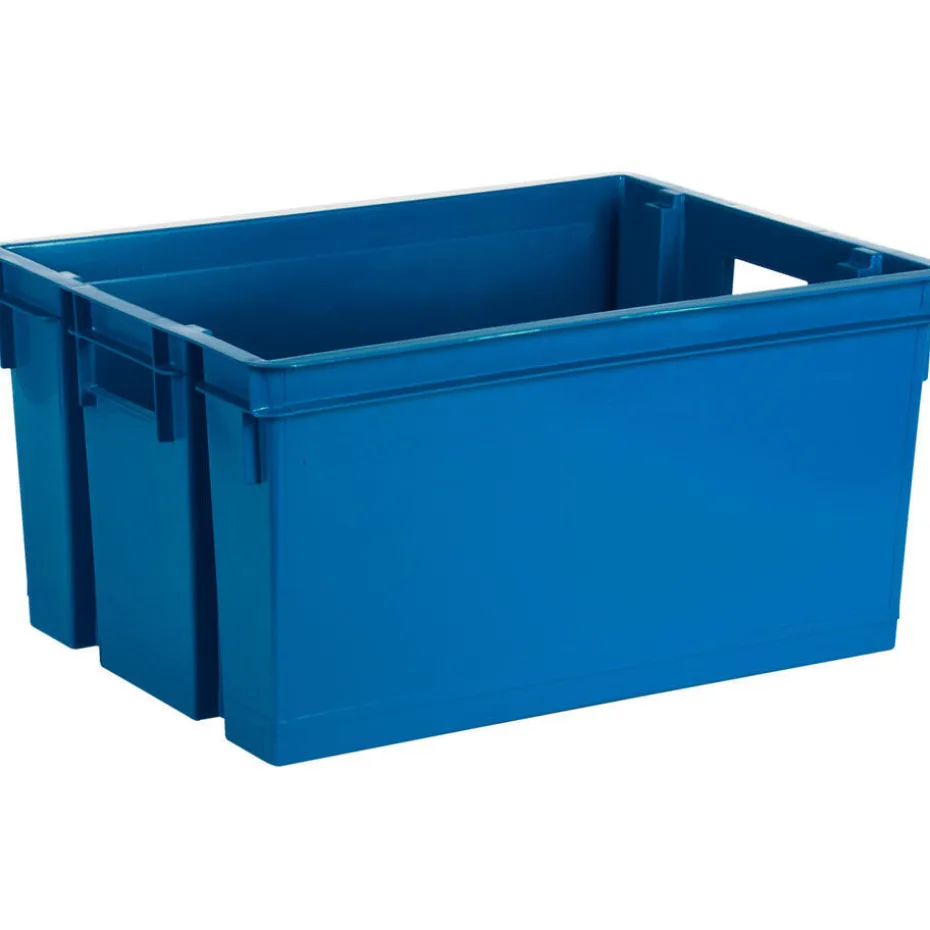 EDA Opbergkrat 50L - blauw - kunststof - 56x41x29cm - stapelbaar