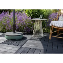 EDA Parasolvoet Rattan - rond - groen - D45 cm - 20 liter