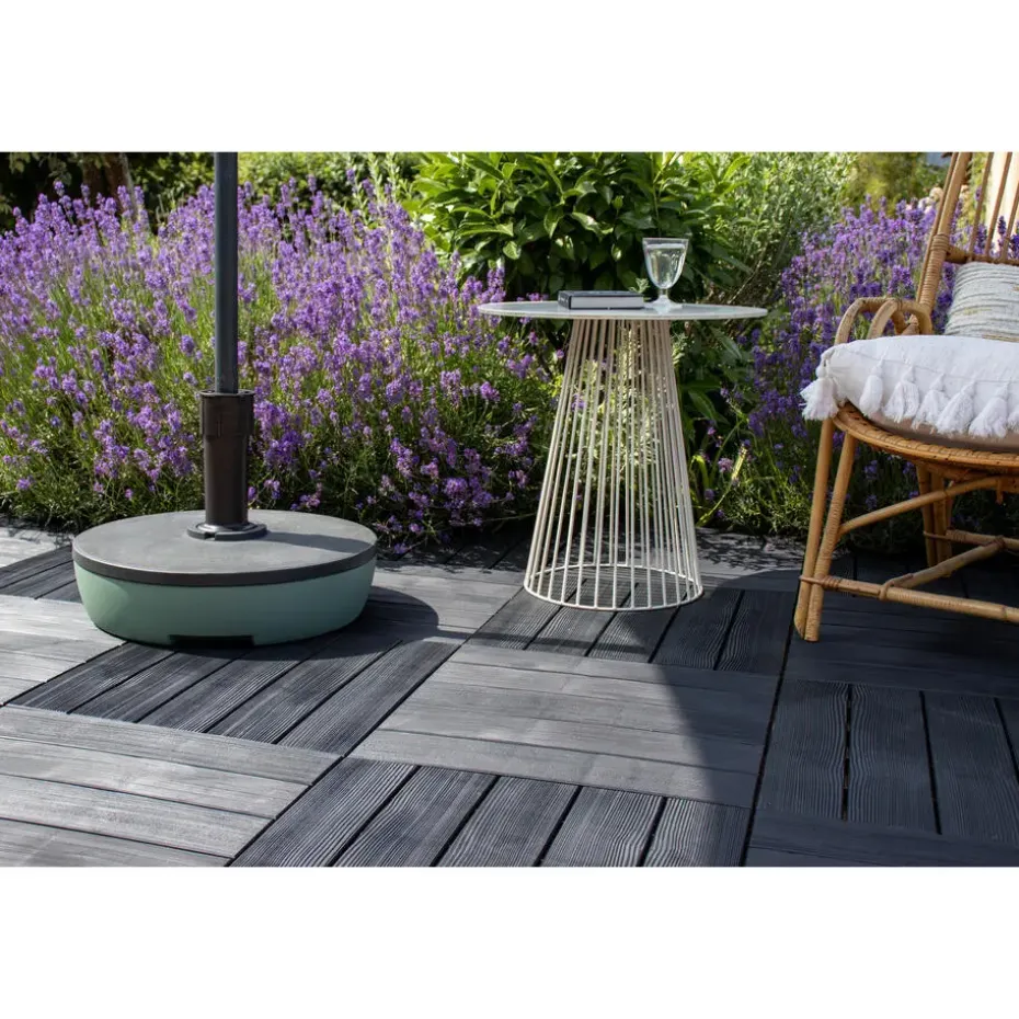 EDA Parasolvoet Rattan - rond - groen - D45 cm - 20 liter