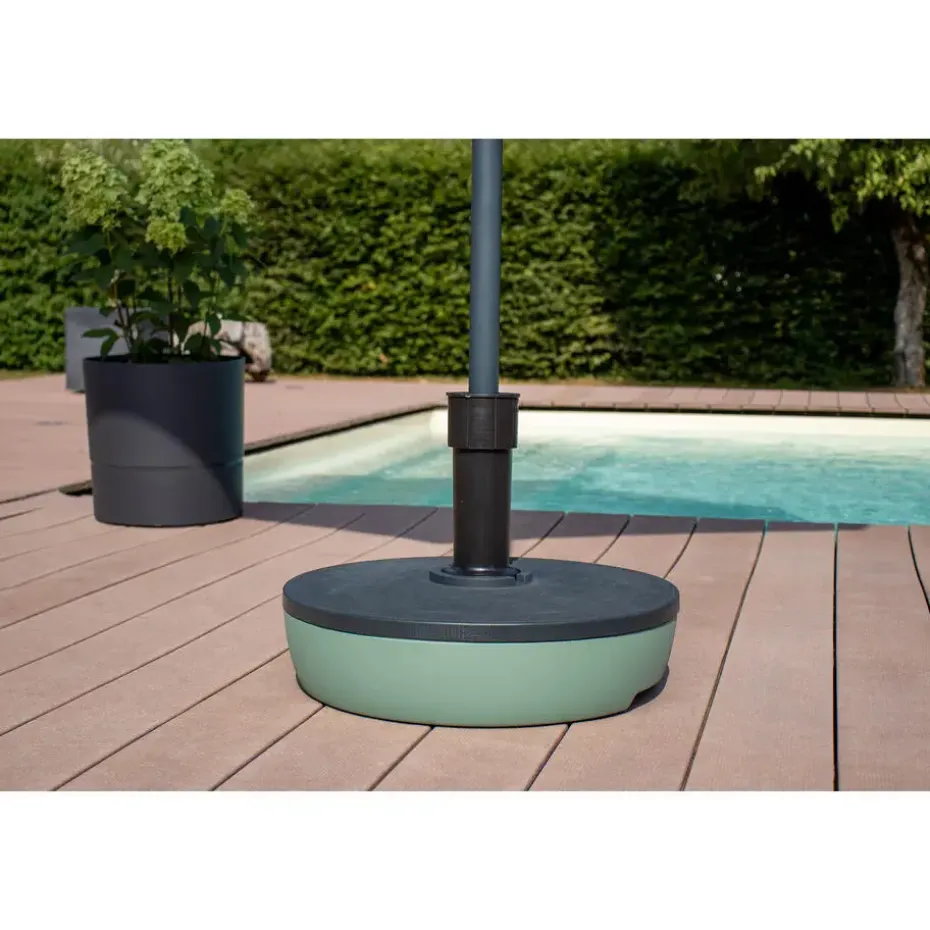 EDA Parasolvoet Rattan - rond - groen - D45 cm - 20 liter