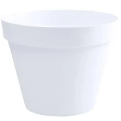 EDA Toscane Bloempot - kunststof - wit - D40 x H32 cm