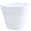 EDA Toscane Bloempot - kunststof - wit - D30 x H26 cm