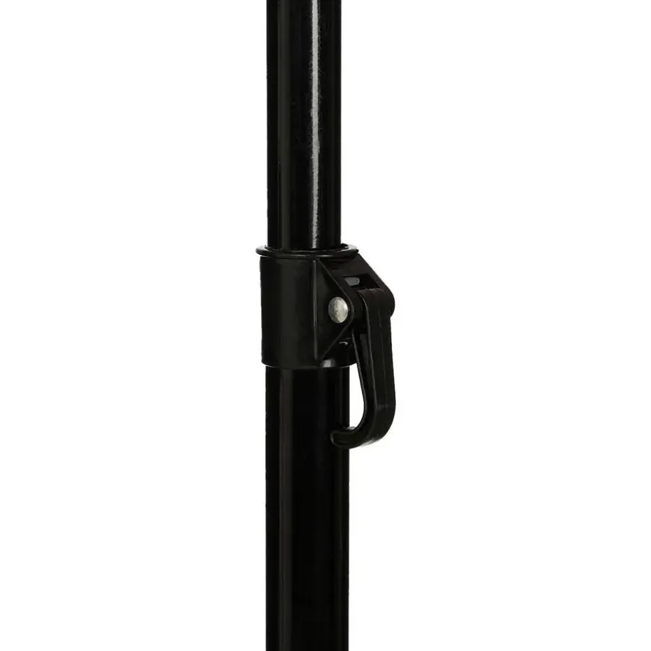 Edelman Mitchell parasol hart zwart - Ø220 x 238 cm