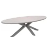 Edison tafel ovaal - 280x140 cm -taupe -light teak Vironwood