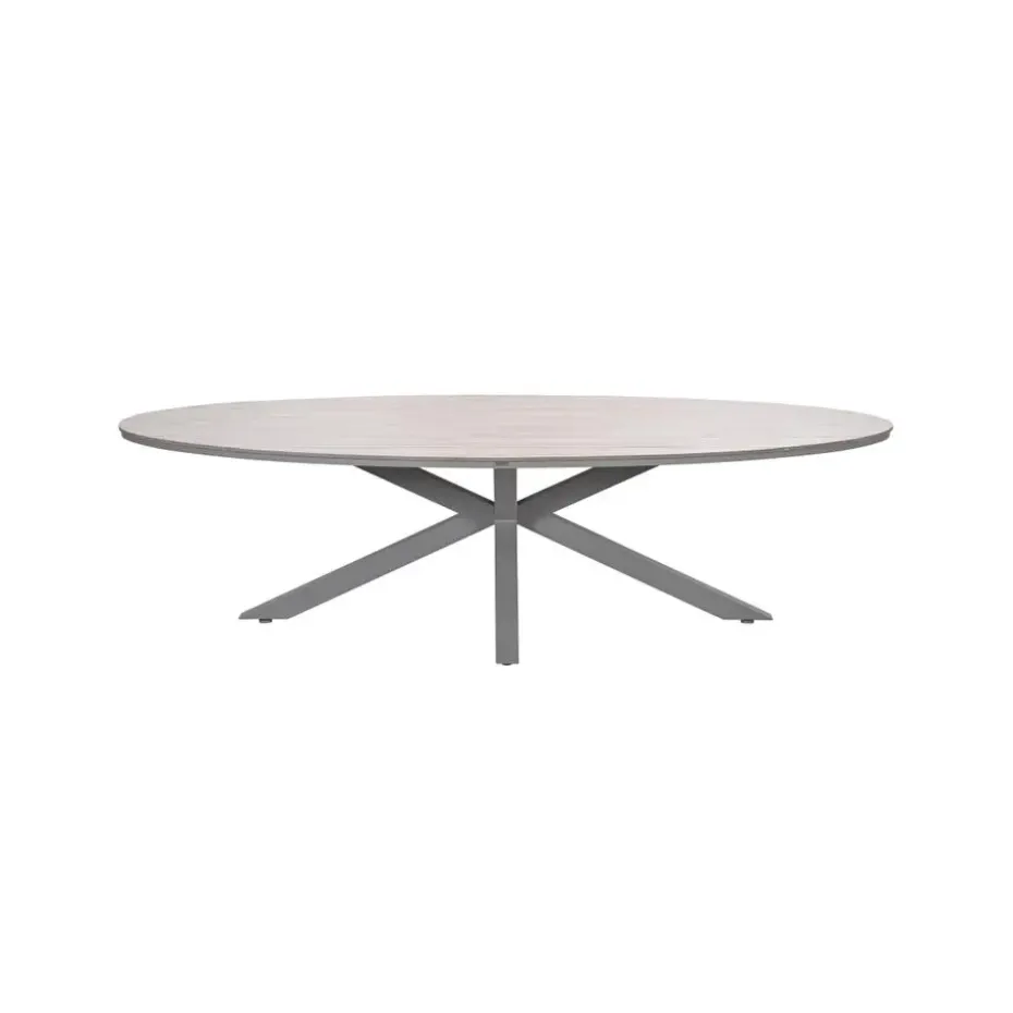 Edison tafel ovaal - 280x140 cm -taupe -light teak Vironwood